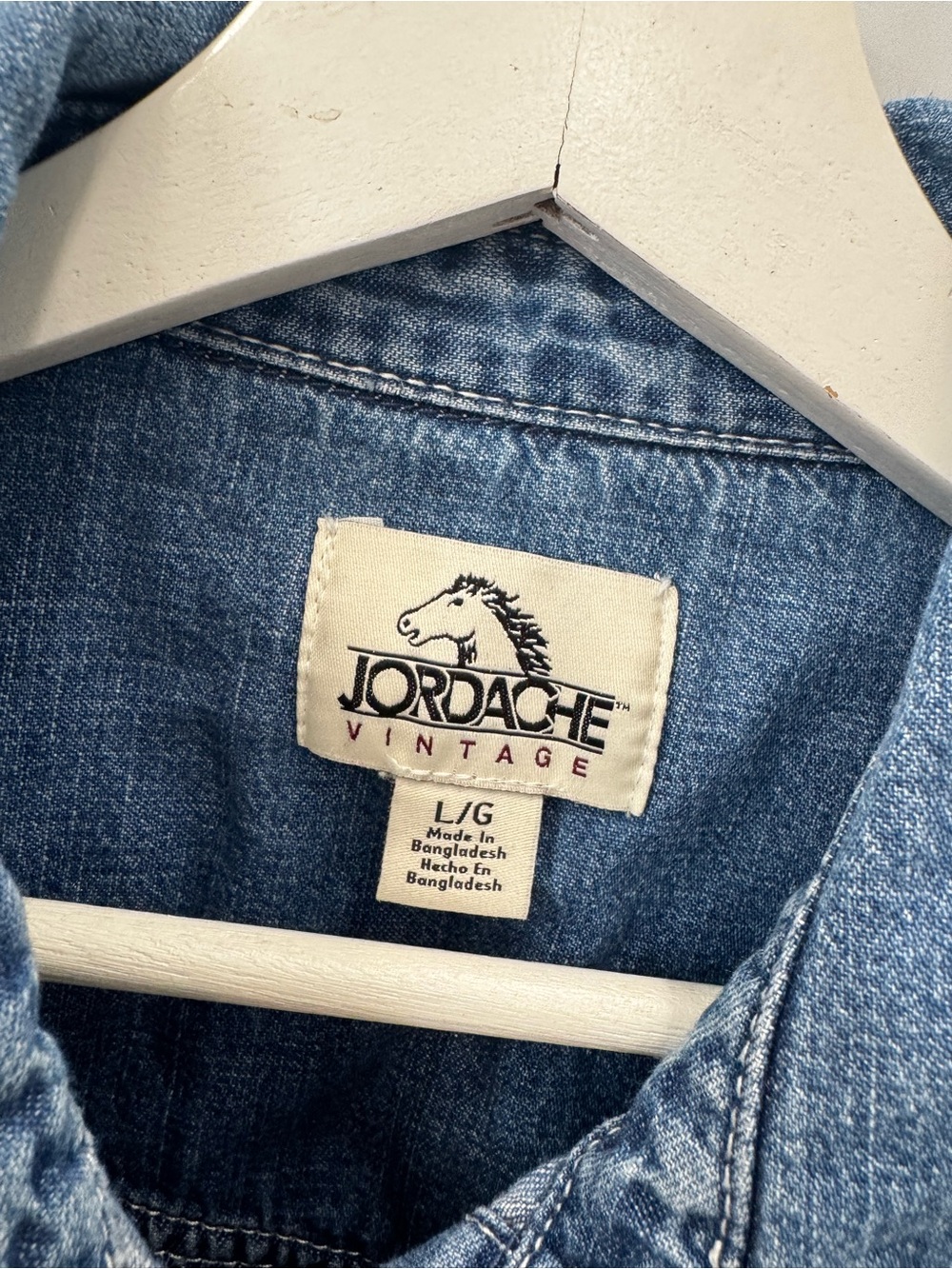 Jordache Vintage Snap Front Womans Denim Long Sleeve Shirt Size Large - Picture 3 of 8